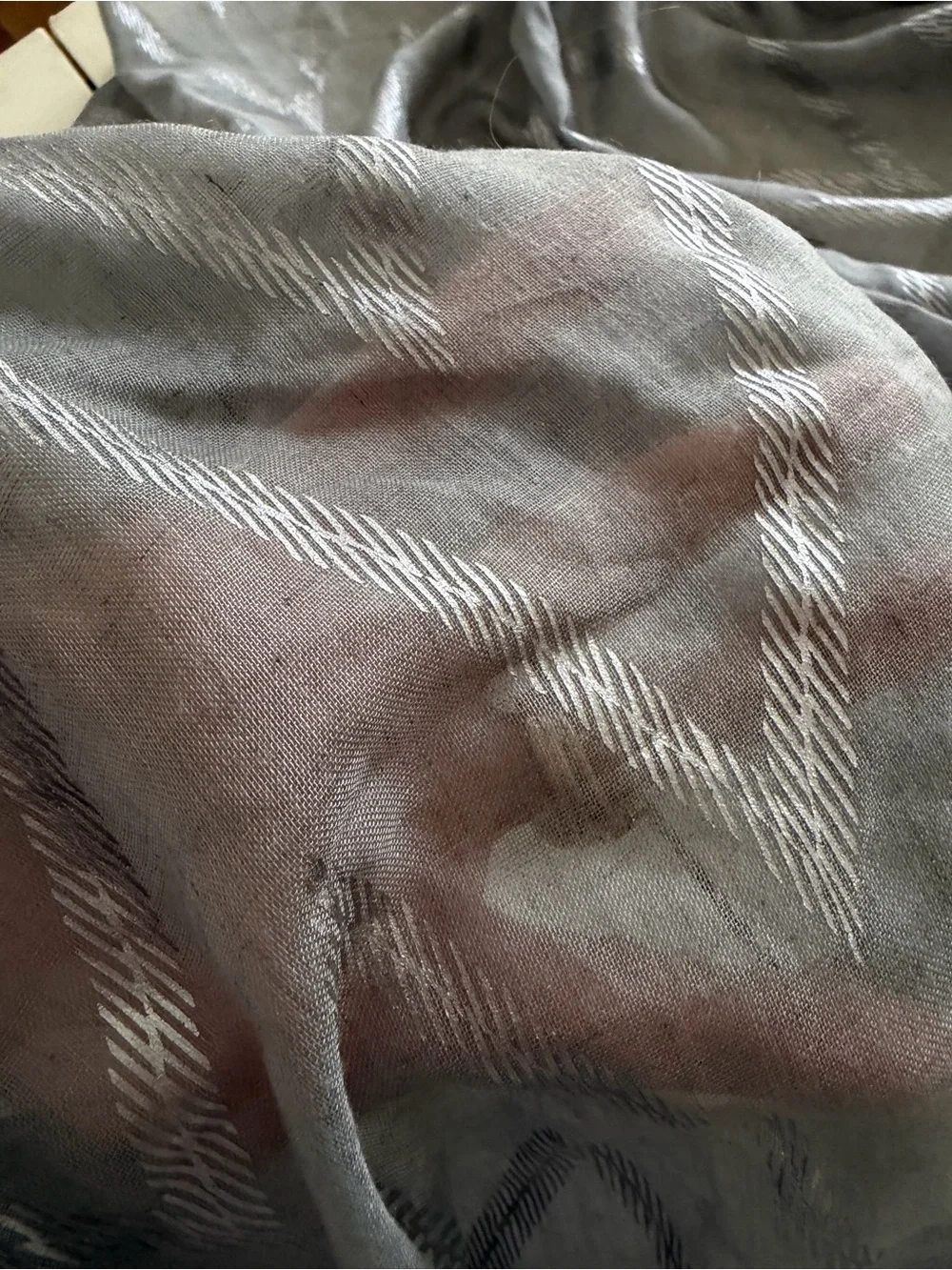 Lightweight Gray Women’s Scarf/ Shawl – Elegant Sheer Texture